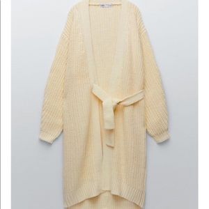 Zara Pattern Front Cardigan Sweater